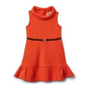 JANIE & JACK RUFFLE HEM JACQUARD DRESS